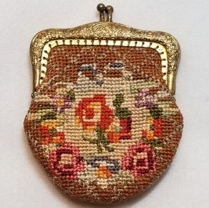 Vintage Embroidered Coin Purse